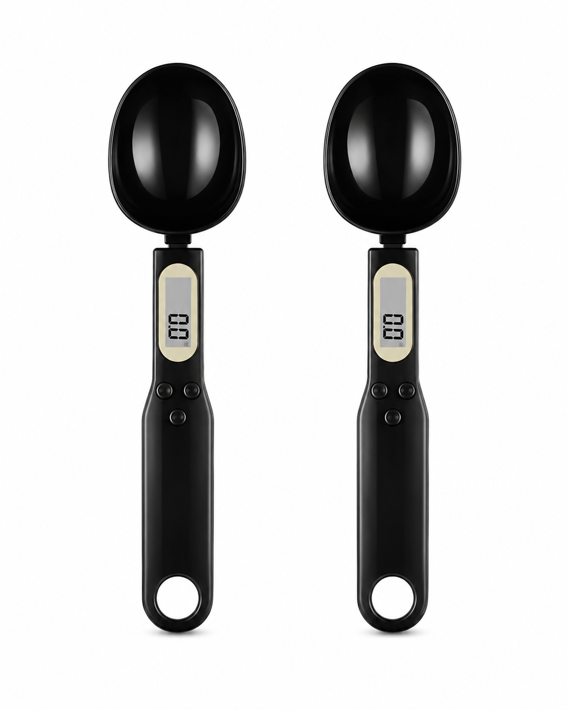 Digital Mätsked med LCD-display – 2-pack Svart